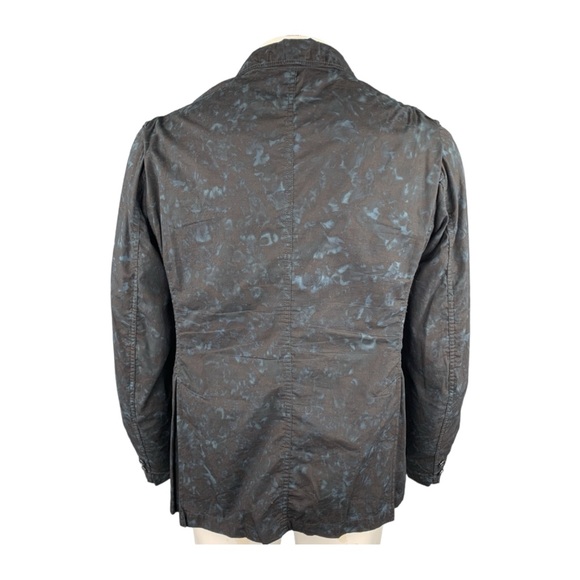 Engineered Garments Blazer Navy Marbled Cotton Notch Lapel Jacket Size Large - Picture 4 of 15